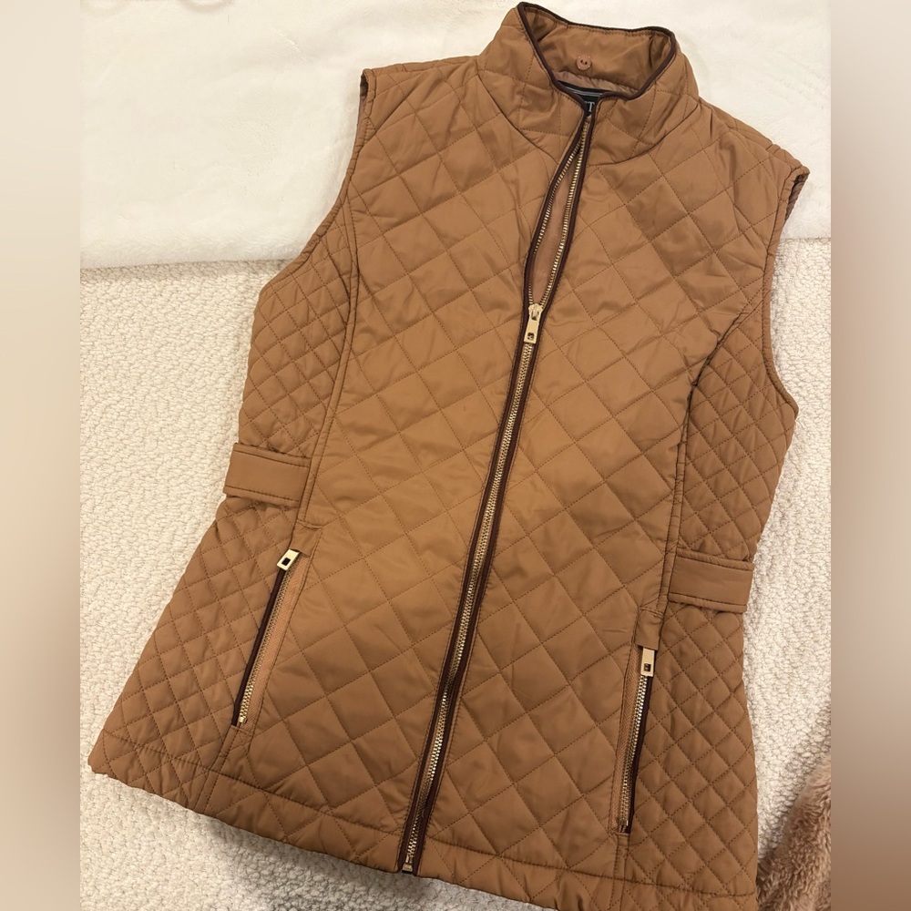 Elegant Tan/Brown  Quilted Women's Vest